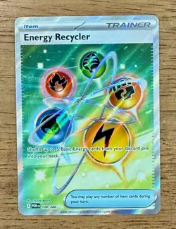 2026 Pokemon TCG Perfect Order Energy Recycler #108/088 Full Art Trainer Holo - Image 1