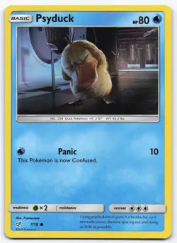 Pokemon TCG Psyduck 7/18 Holo Detective Pikachu NM - Image 1