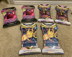 Pokemon TCG Fusion Strike Lost Origin Silver Tempest Sleeved Booster Packs - Image 1