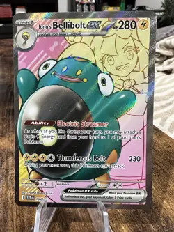 Pokemon Iono's Bellibolt ex SVP 194 Scarlet & Violet Promo Full Art Holo EX - Image 1