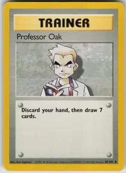 Pokemon TCG Professor Oak Uncommon Base Set 088/102 - Image 1