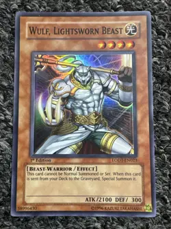 Wulf, Lightsworn Beast LODT-EN023 Super Rare 1st Edition VLP - Image 1