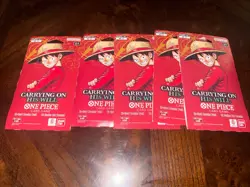 5x ENGLISH One Piece CCG: Carrying On His Will - Sleeved Booster Pack lot OP-13 - Image 1