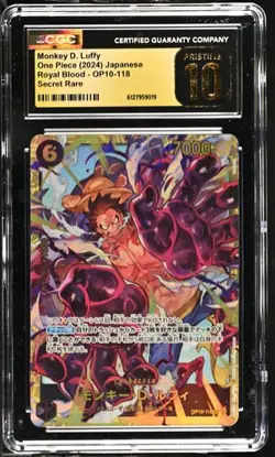 2024 ONE PIECE JAPANESE ROYAL BLOOD OP10- 118 MONKEY D LUFFY CGC 10 PRISTINE - Image 1