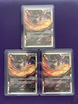 Bandai One Piece Card Game Sabo Lot 3 Cards PRB02-014 English Regular - Image 1