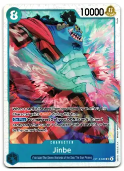 Jinbe OP14-049 - 🌊 The Azure Sea's Seven Super Rare One Piece TCG 🖤 - M/LP - Image 1