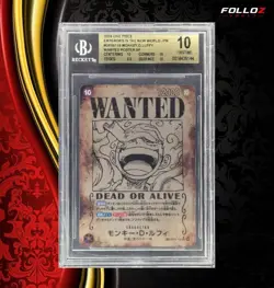 CARTA ONE MONKEY.D.LUFFY OP05-119 WANTED JP BGS 10 - Image 1