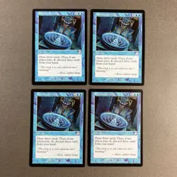 Set of x4, MTG Rhystic Scrying Prophecy Regular Magic The Gathering - Image 1