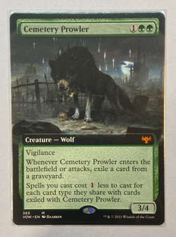 MTG - Innistrad: Crimson Vow - Cemetery Prowler - Extended Art - NM - Image 1
