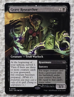 MTG Grave Researcher #0325 Extended Art Rare Secrets of Strixhaven MINT - Image 1