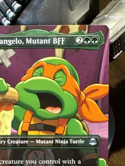 Borderless MICHELANGELO, MUTANT BFF mtg NM-M Teenage Mutant Ninja Turtles MTG - Image 3