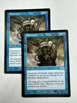 X2 Exhaustion - MP #74 Uncommon Urza's Saga MTG - Image 1