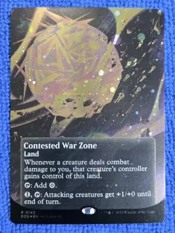MTG 1x Contested War Zone (0143) (Borderless) (Galaxy Foil) - Image 1