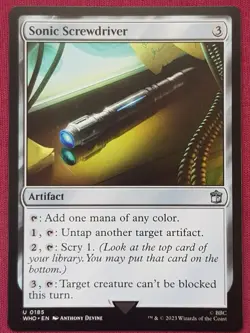Magic The Gathering UNIVERSES BEYOND DOCTOR WHO SONIC SCREWDRIVER 0185 card MTG - Image 1