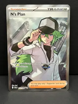 N's Plan 163/086 Holo Ultra Rare Black Bolt Pokemon Near Mint - Image 1