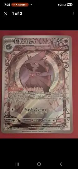 Pokemon TCG Deoxys VSTAR Holo + Mismagius Holo Lot 2 Crown Zenith Paldea - Image 2