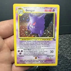 Pokemon Gengar TCG Fossil Holo Card 5/62 Unlimited Holo Rare - Image 1