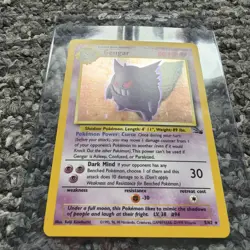 Pokemon Gengar TCG Fossil Holo Card 5/62 Unlimited Holo Rare - Image 3