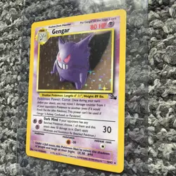 Pokemon Gengar TCG Fossil Holo Card 5/62 Unlimited Holo Rare - Image 5
