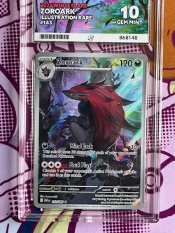 Pokemon - Zoroark 143/086 - Illustration Rare - White Flare - Graded - ACE 10 - Image 3