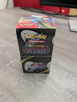 Pokemon PHANTASMAL FLAMES Half Booster Box (18 Packs) new & sealed (small rip) - Image 1