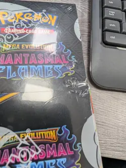 Pokemon PHANTASMAL FLAMES Half Booster Box (18 Packs) new & sealed (small rip) - Image 4