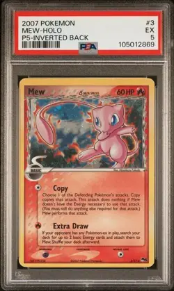 PSA 5 - 2007 Pokemon MEW HOLO P5 INVERTED BACK #3 (2869) - Image 1