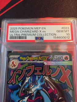 Mega Charizard X ex 2025 Pokemon MEP Ultra Premium Promo #023 PSA 10 - Image 2