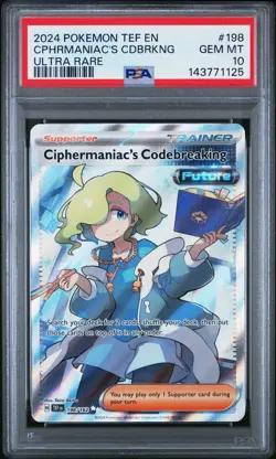 2024 POKEMON TEF EN-TEMPORAL FORCES #198 CIPHERMANIAC'S CODEBREAKING PSA 10 - Image 1