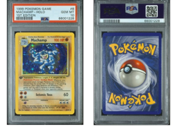 1999 Pokemon Machamp #8/102 Holo 1st Edition PSA 10 - Image 1