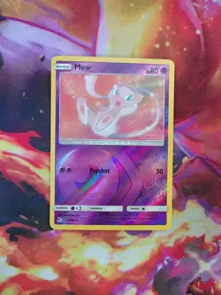 Mew Rev Reverse Holo SM Hidden Fates Pokemon 32/68 Sun & Moon - Image 1
