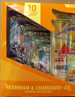 Pokemon Reshiram & Charizard GX Tag Team Premium Collection Box Factory Sealed - Image 3