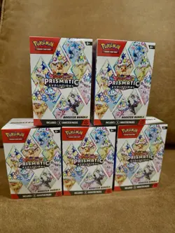Pokemon TCG Scarlet & Violet Prismatic Evolutions Booster Bundle Sealed Lot of 5 - Image 1