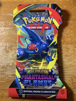 POKEMON MEGA EVOLUTION PHANTASMAL FLAMES (1)SLEEVE SEALED Mega Heracross Illustr - Image 1