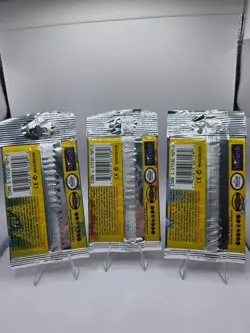 1999 Pokemon Base Set Unlimited Long Crimp Booster Pack Factory Art Set 3 Packs - Image 2