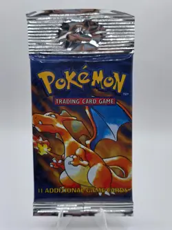 1999 Pokemon Base Set Unlimited Long Crimp Booster Pack Factory Art Set 3 Packs - Image 3