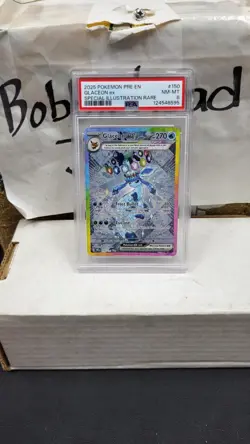 2025 GLACEON EX SIR SPECIAL ILLUSTRATION RARE PRISMATIC POKEMON PSA 8 #150 - Image 1