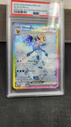 2025 GLACEON EX SIR SPECIAL ILLUSTRATION RARE PRISMATIC POKEMON PSA 8 #150 - Image 4