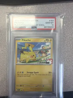 2023 Pokemon Eco En-sv Black Star Promo #101 Pikachu Psa 10 Play Promo - Image 1