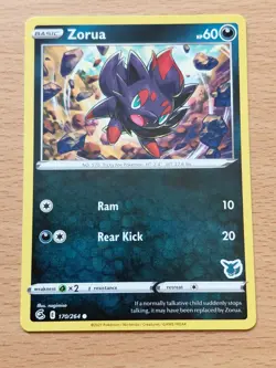 Pokemon TCG Zorua Fusion Strike 170/264 Eevee Stamp Battle Academy Deck - Image 1