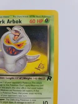 Dark Arbok W Stamped Pokemon Card Promo - Team Rocket 19/82 WOTC Rare - Image 4