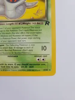 Dark Arbok W Stamped Pokemon Card Promo - Team Rocket 19/82 WOTC Rare - Image 5