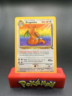Vintage DRAGONITE 19/62 Non Holo Fossil Set Rare Pokemon NM/LP 1999 - Image 1