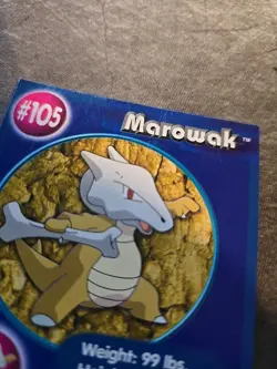 Pokemon Burger King PokeTrivia Non-perforated Marowak #105 (HP/DMG) - Image 4
