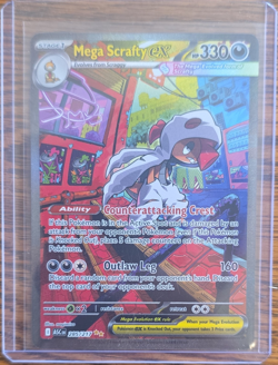 Pokemon Mega Scrafty EX SIR 285/217 (Gradeable) Pack-Fresh - Image 1