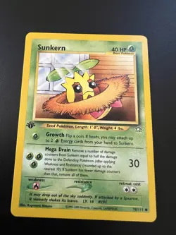 Sunkern 78/111 Neo Genesis 1st Edition 2000 Pokemon Card Common LP - Image 1