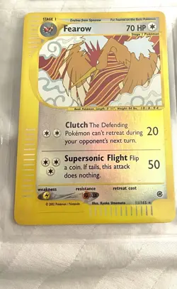 POKEMON Card Fearow REVERSE-HOLO EXPEDITION Base Set 11/165 Excellent Cond. - Image 1