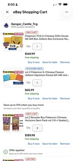 Lot 3 Pokemon S-Chinese Flareon Jolteon Vaporeon Eevee LIST SEE PIC AND DESCRI - Image 3