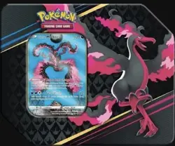 LARGE TIN ~ Pokemon TCG: Crown Zenith ~ 5 PACKS ~ Galarian Moltres RARE SEALED - Image 1
