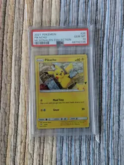 PIKACHU PSA 10 2021 POKEMON MCDONALD'S 25TH ANNIVERSARY COLL #25/25 HOLO 023 - Image 1